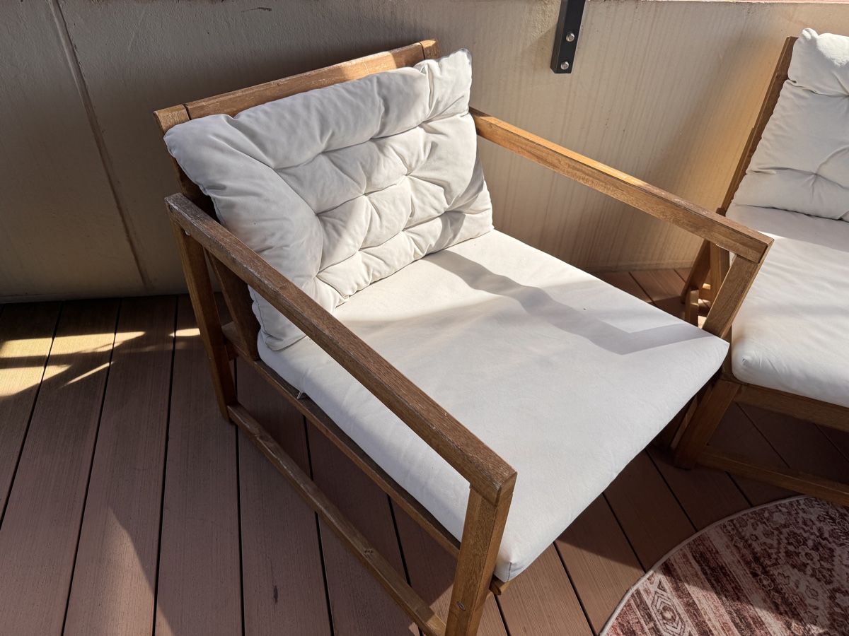 Set di tavolo e panche: Gartenlounge Set Holz mit Polstern – Usato da Rotkreuz venduto da florishop 3