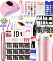 Nagelstudio Set Acrylpulver UV Lampe Nagelfräser Gelnägel