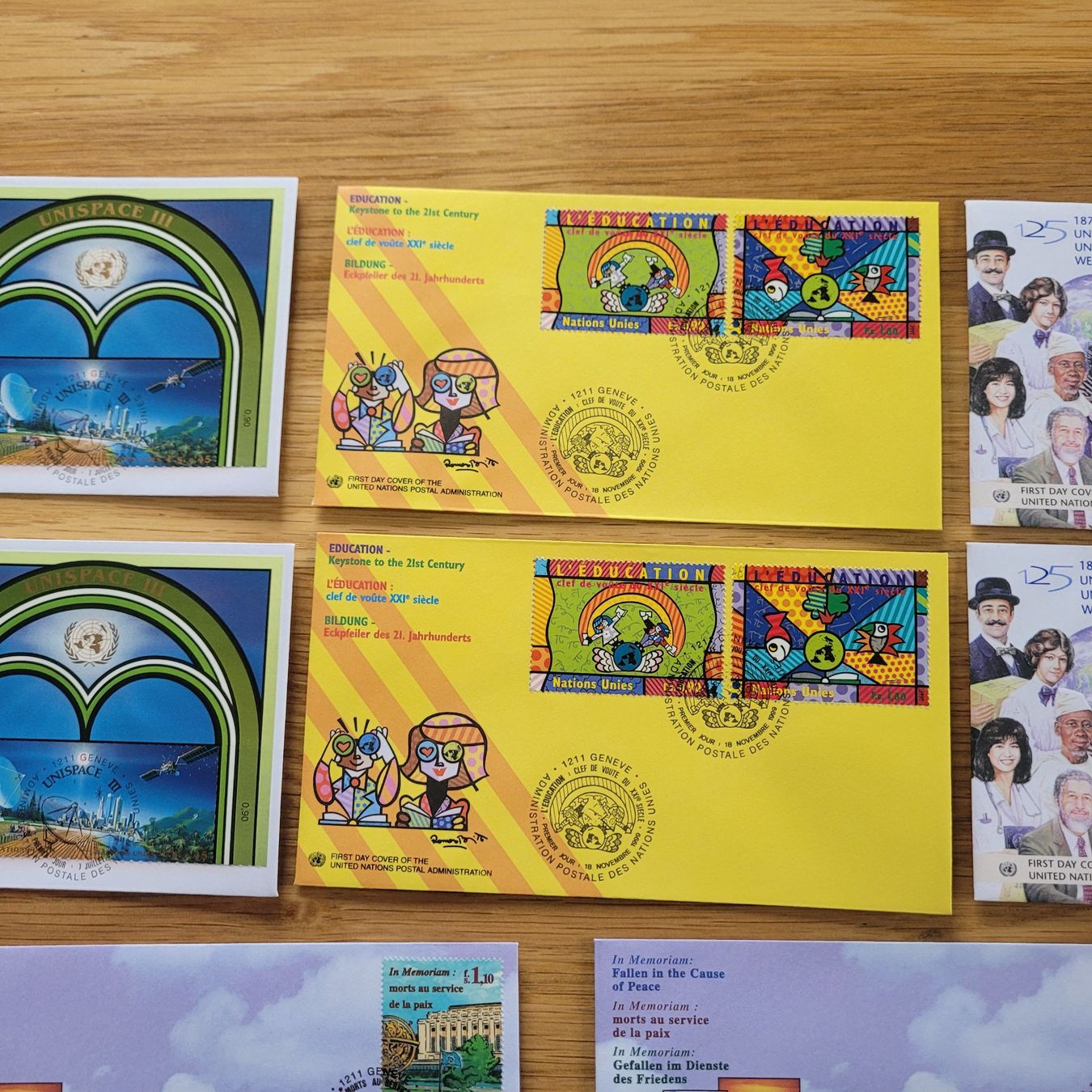 Alle Briefmarken: Los Mit FDC uno ONU – Gebraucht aus Biel/Bienne von Destockweb 2