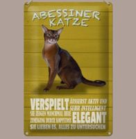 🔥 ABESSINIER Katzen Blechschild 🎀 20x30cm OVP 🔥
