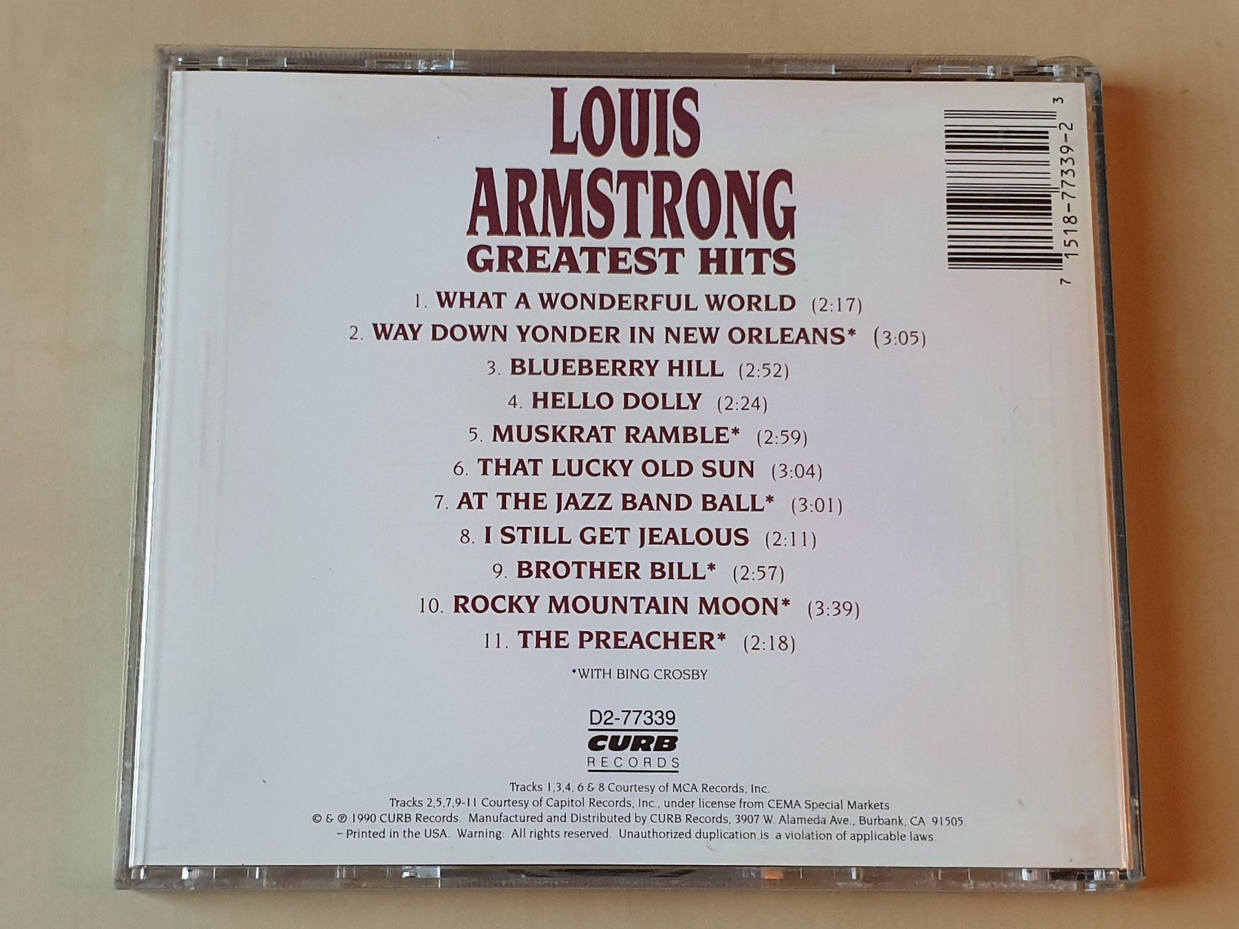 CD: Louis Armstrong Greatest Hits – Usato da Stansstad venduto da collectorsshop 1