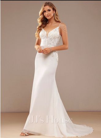 Brautkleid JJ's House Meerjungfrau Weiss Grösse 40