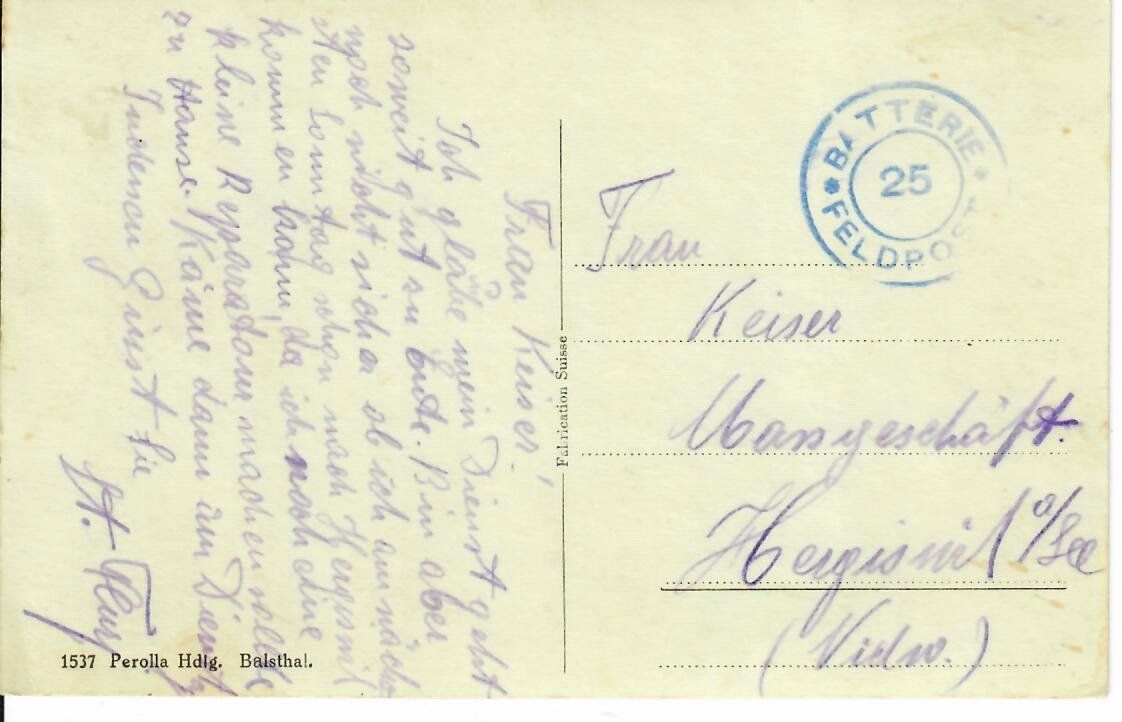 Cartoline postali: Klus - Balsthal – Usato da Hochdorf venduto da Ziegel-16 1