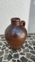 Antiker kleiner Steinzeug-Krug mit Henkel  14 cm