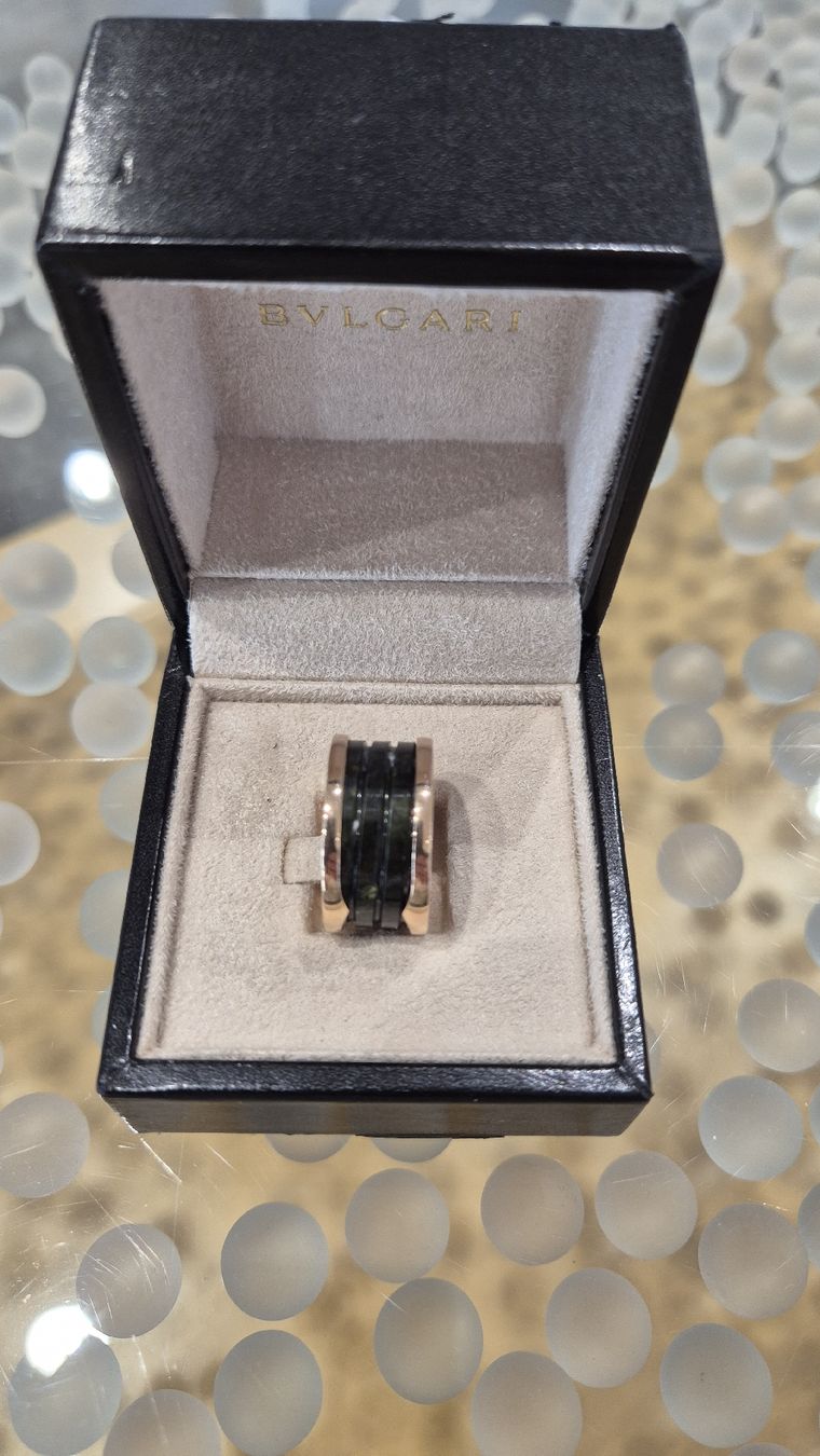 Bulgari Anelli: Bvlgari Ring B.Zero1 Roségold marble grün Gr. 57 – Usato da Glattpark(Opfikon) venduto da bar_p2wj