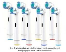 8x Ersatz Zahnbürsten-Köpfe Aufsteckbürste kompatibel Oral-B