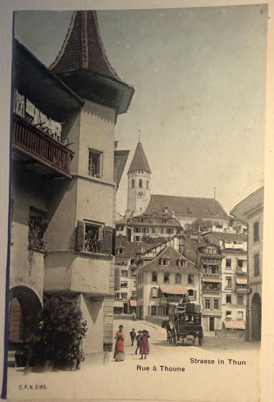 Cartoline postali: THUN - Strasse in Thun - Ansichtskarte – Usato da Tegerfelden venduto da siebenmacky