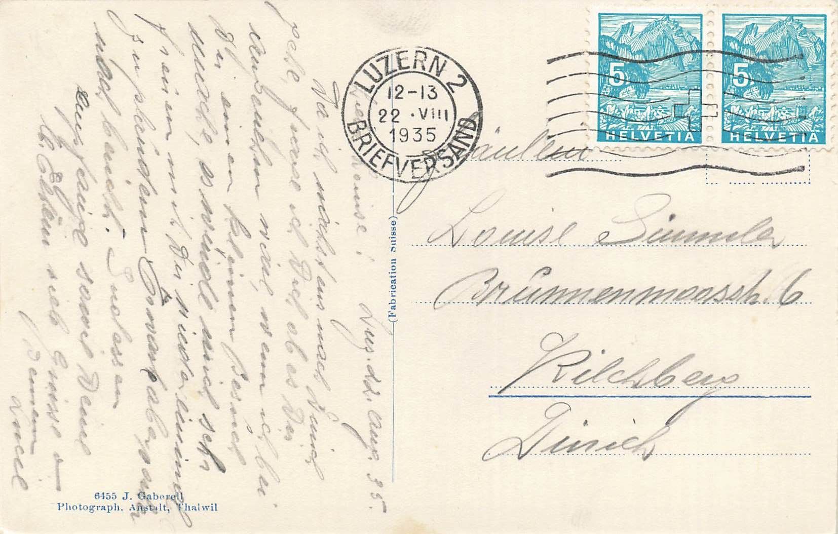 Cartoline postali: Luzern – Usato da Biasca venduto da Blenio71 1