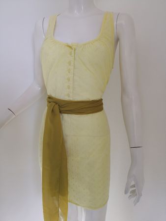 🤩ONLY KLEID GELB & BLUMEN-MUSTER, KNÖPFE, BAND & TASCHEN