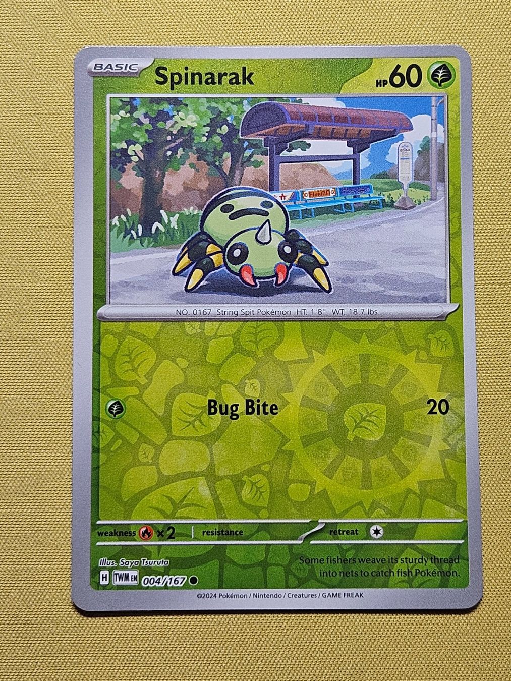 Pokémon Carte collezionabili: Twilight Masquerade - Spinarak 004/167 EN – Usato da Bellinzona venduto da Pokemarco