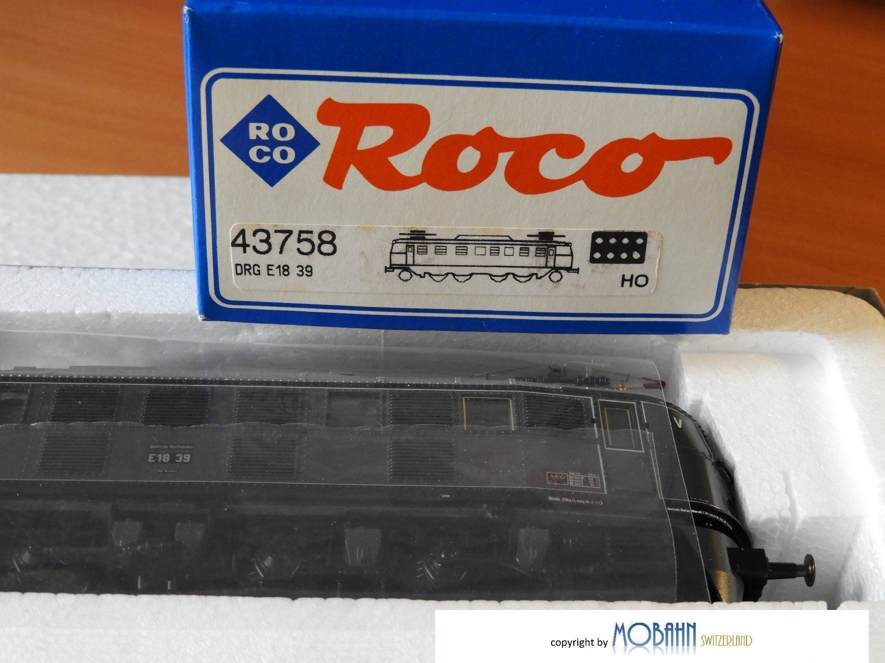 未使用 Roco 43758 DRG E 18 39 HOゲージ 1997年購入 鉄道模型