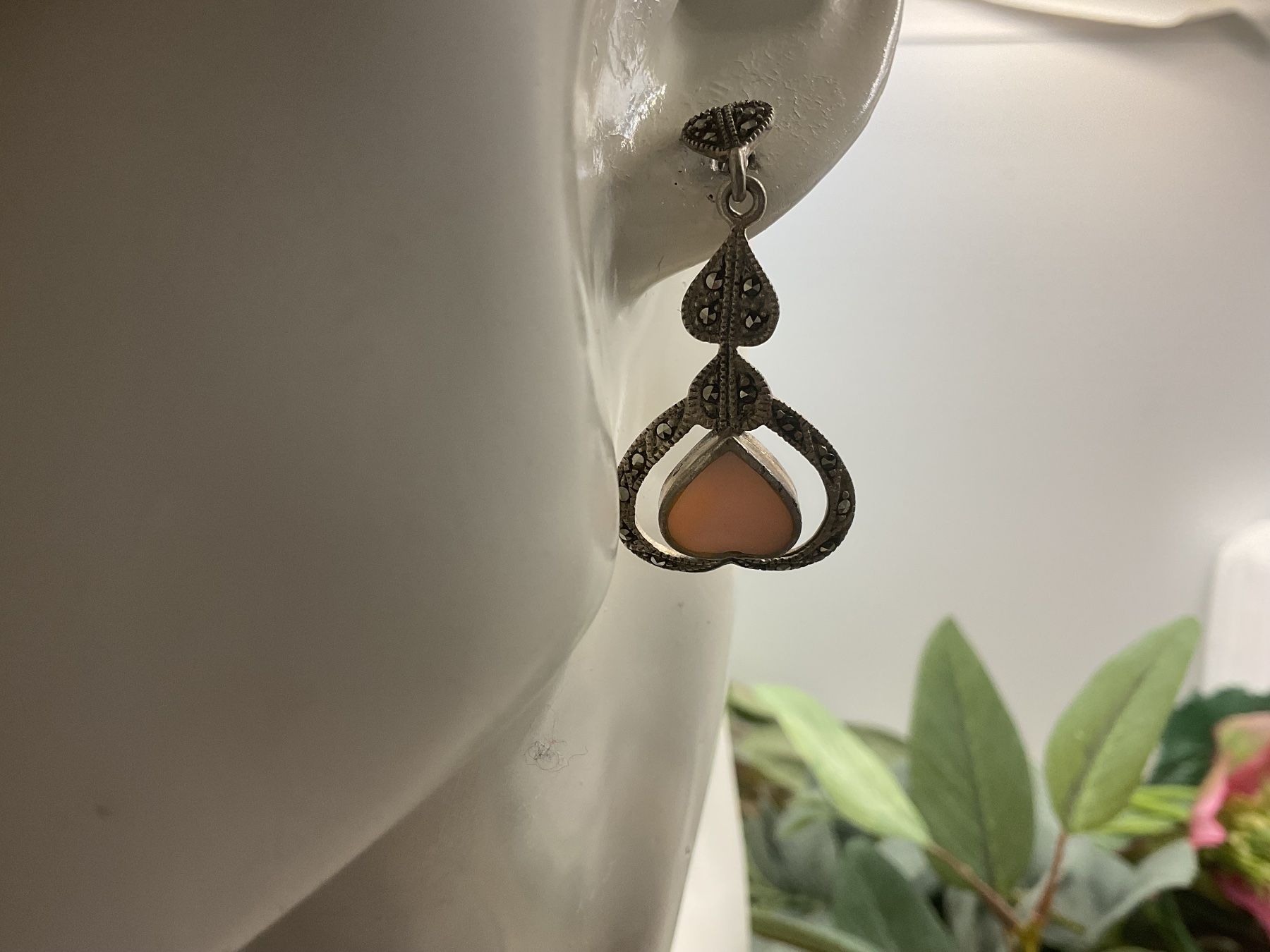 Ohrringe & -stecker: Vintage Ohrstecker, Sterlingsilber mit Perlmutt – Gebraucht aus luzern von Alpendorf1 5