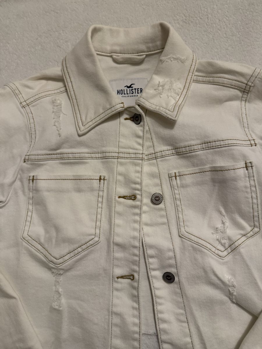 Hollister Giacche: Hollister Jeansjacke Weiss – Nuovo (secondo la descrizione) da St. Moritz venduto da ari_9fcv 1