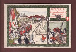 BASEL - Einweihung der Mittlere Rhainbrücke 1905