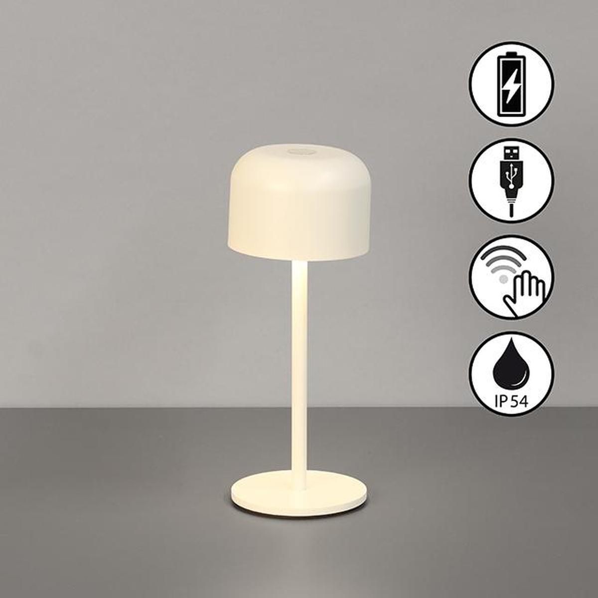 Lampen: LED Aussen Tischleuchte Beige 22 cm Höhe – Neu (gemäss Beschreibung) aus Kreuzlingen von Smart-Light