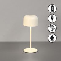 LED Aussen Tischleuchte Beige 22 cm Höhe