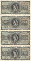 Griechenland 4 Stück 1000 Drachmai 1942 UNC