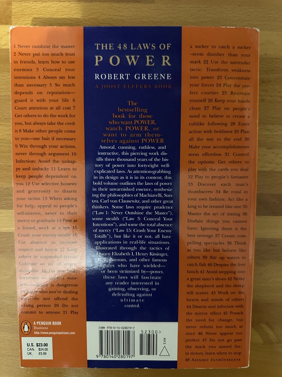 Livres: The 48 Laws of Power – Neuf (Voir description) à Genève par hesgotthepackage 1
