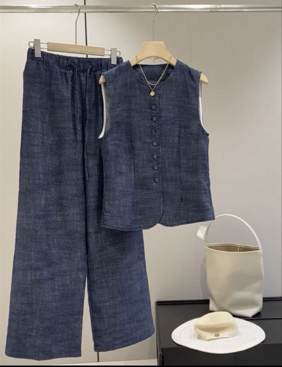 Gilet & Giacche senza maniche: Chic linen Vest S completely new – Nuovo e nell'imballaggio originale da Basel venduto da 550_ckp6 3