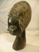 Dekorative Stein-Skulptur, Kopf einer afrikanischen Frau