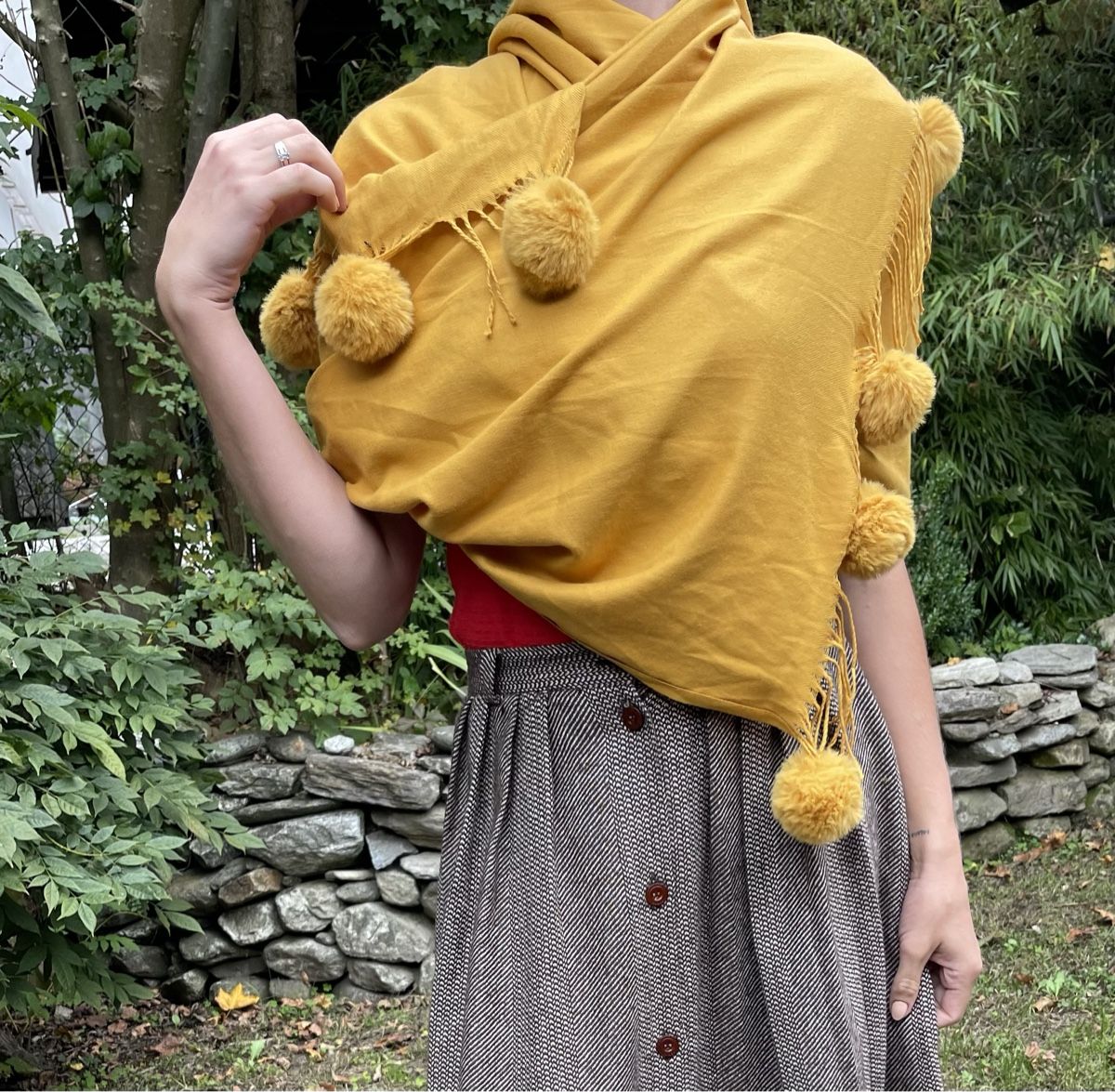 Foulard & Sciarpe: Sciarpa Poncho color senape -chic e elegante per invern – Nuovo (secondo la descrizione) da Gordevio venduto da LanaZimm 6
