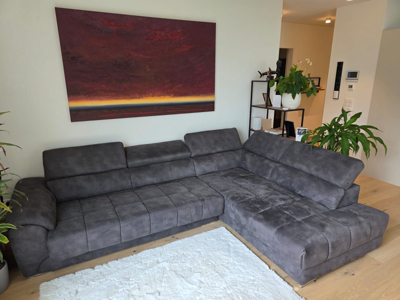 Divani: Grosses elektrisches Ecksofa/Lounge Sofa, grau, neuwertig! – Usato da Grabs venduto da tobias.haeggi 1