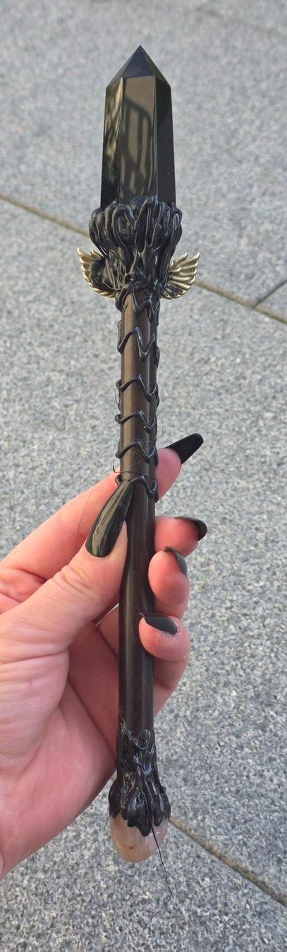 Minerali & Pietre curative: Obsidian Zauberstab – Nuovo e nell'imballaggio originale da Matzingen venduto da Shay_Crystalz 1
