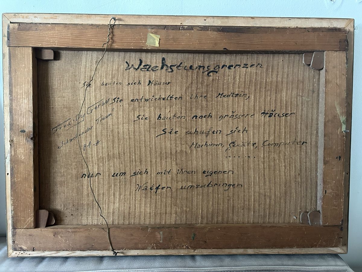 Gemälde: Freddy Gerber Original 1981 Ölgemälde – Gebraucht aus Glarus von KunstWerkEr-LS87 4