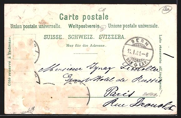 Cartoline postali: Litho Bern, Münster, Bubenberg-Denkmal – Usato da Berlin venduto da bartko-reher 1