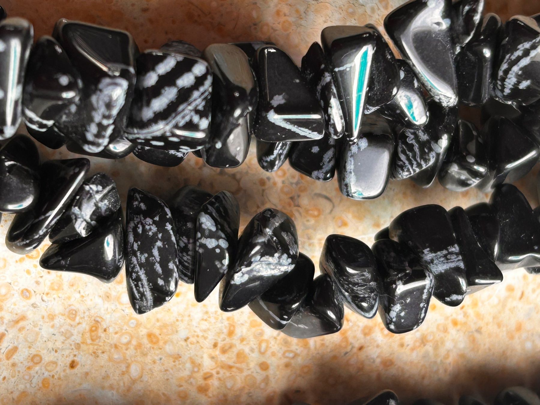 Catenine: Schwarze Obsidian-Stein Kette (80cm) – Usato da Dittingen venduto da Bellevista 6