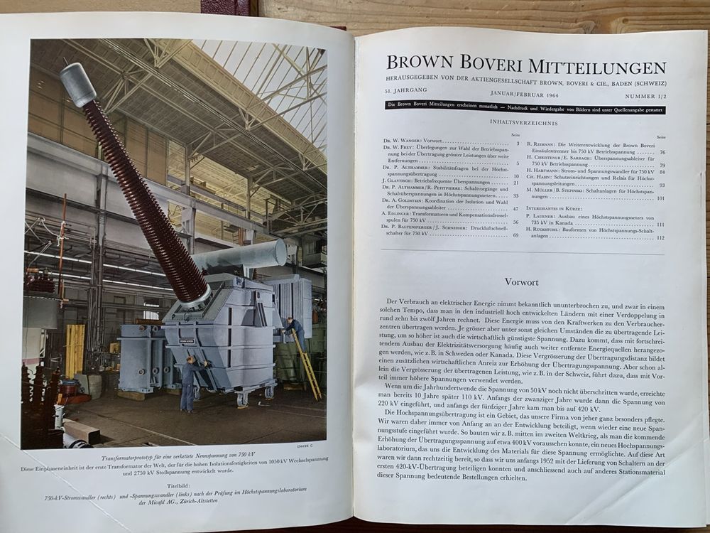 12 alte Bücher Brown Boveri Mitteilungen 3