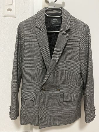 Blazer zweireihig kariert Bershka M