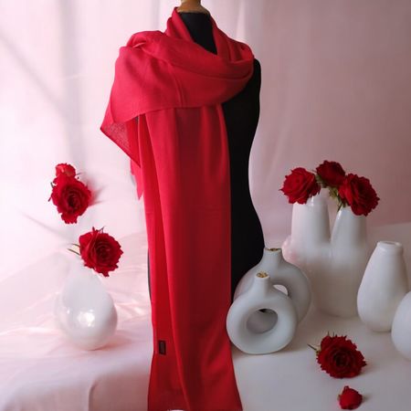 Écharpe rouge en cachemire 100% luxe  neuf!
