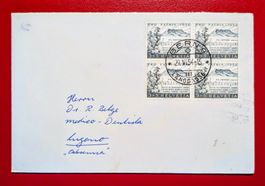 PRO PATRIA 66 SCHWEIZERPSALM VIERERBLOCK BERN 9 LUGANO 1954
