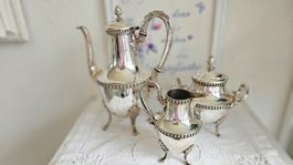 Edles versilbertes Kaffee-/ Teeservice Vintage 3tlg.