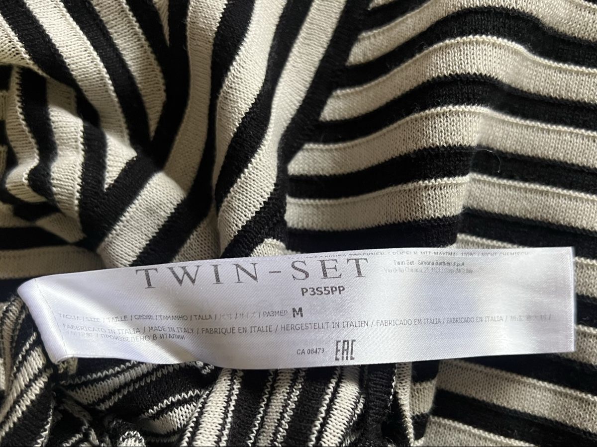 Twin-set Simona Barbieri Vestiti: Twin-Set Kleid, gestreift, Baumwolle, M – Nuovo (secondo la descrizione) da Zürich venduto da mattcndx 4