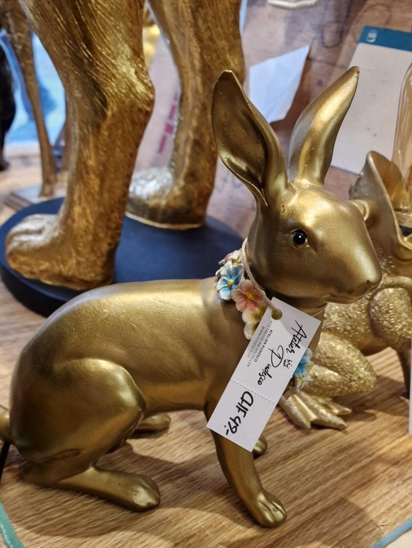 Statuette: Aloha Hase Gold – Nuovo e nell'imballaggio originale da Schaffhausen venduto da AtelierPudesco