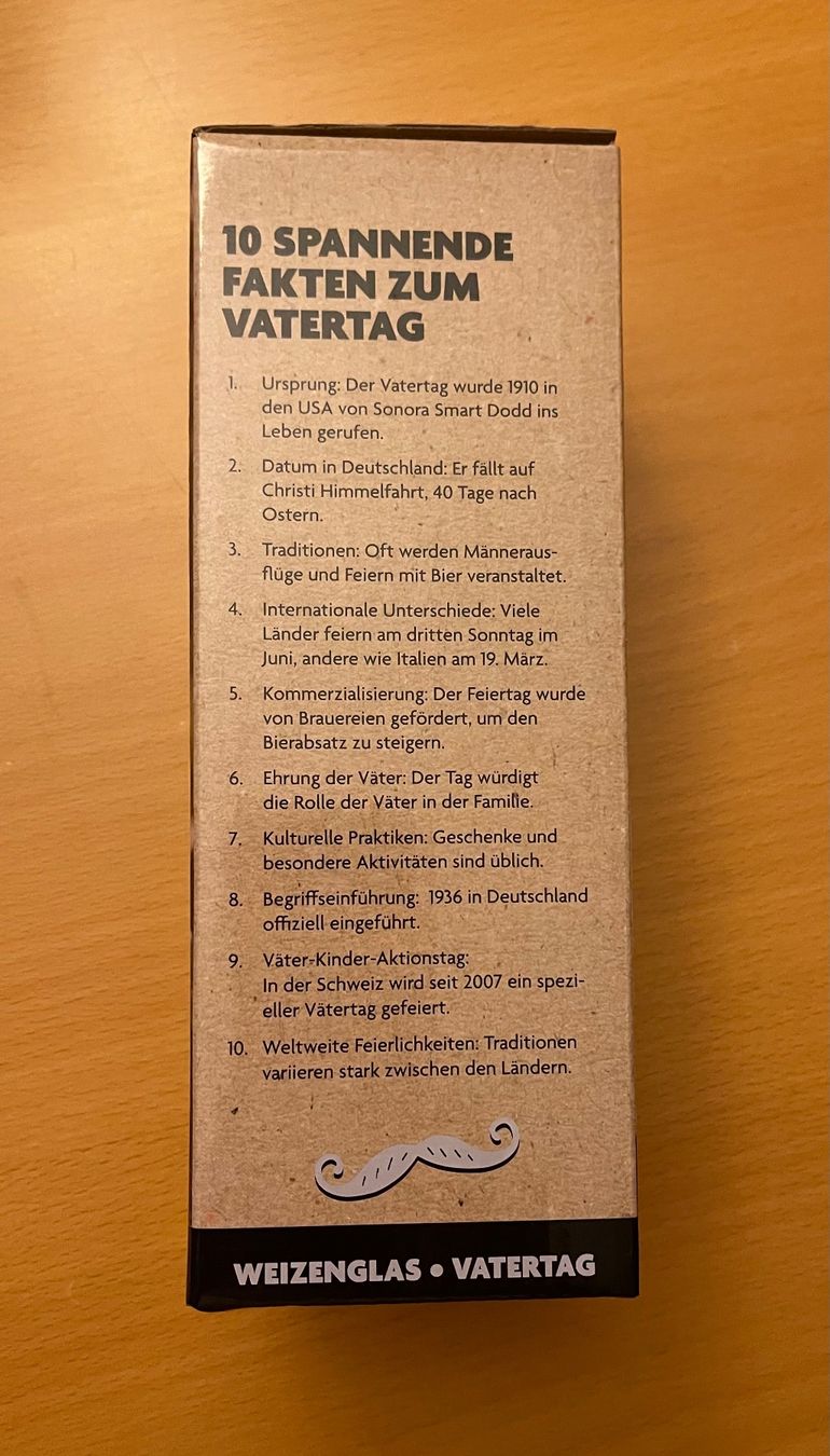 Gläser: Weizenbierglas Prost Papa 560ml 21cm – Neu und originalverpackt aus Basel von Seifehuesli 4