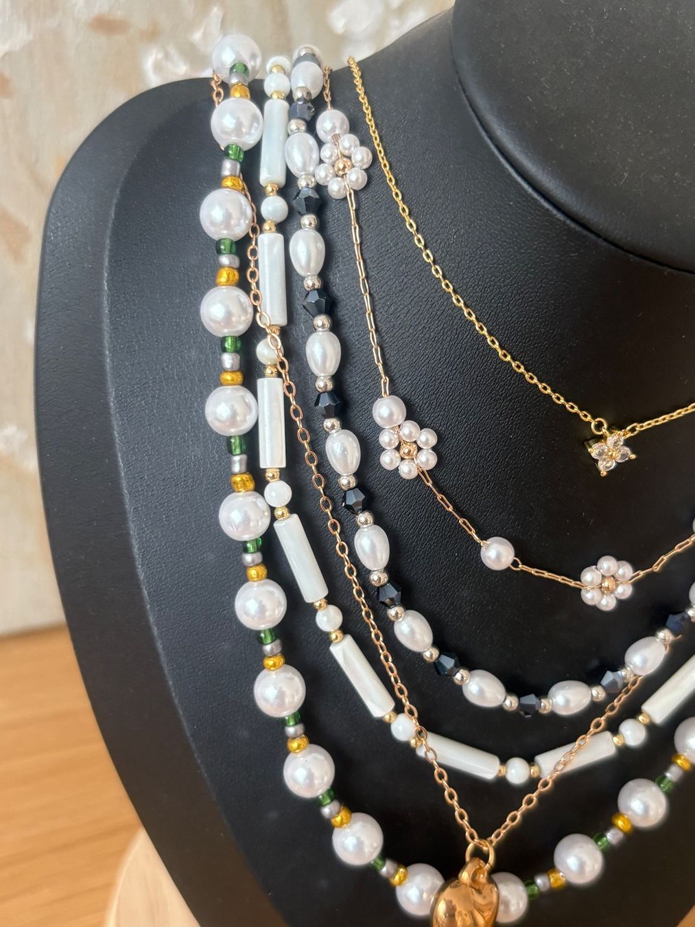 Ohrringe & -stecker: Luxus Elegante Set Kette Farbe:Gold Kunstperlen – Neu (gemäss Beschreibung) aus Biel-Bienne von Roserosse13 1
