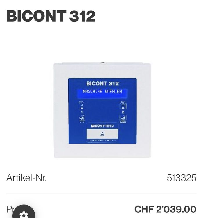 BICONT 312 Waschraum Kassiersystem 2 Jahre Garantie (Neu (gemäss ...