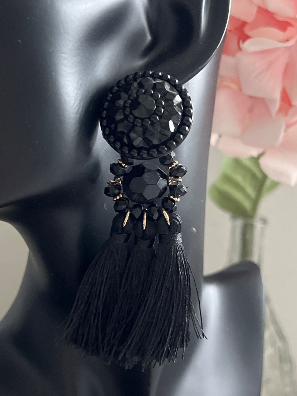 Orecchini pendenti & Orecchini a lobo: Schöne schwarze Ohrringe – Usato da Seon venduto da Sunny-Schmuck78 1