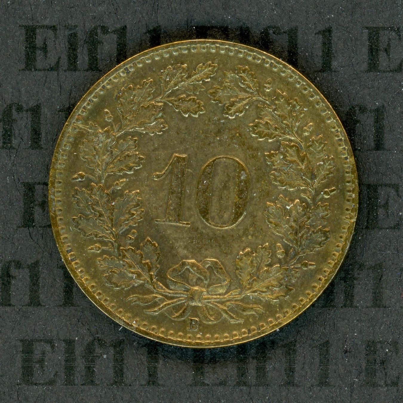 Tutti le monete: CHF___0.10 1919 Messing -unz 10 Rappen – Usato da Widnau venduto da Elf11 1