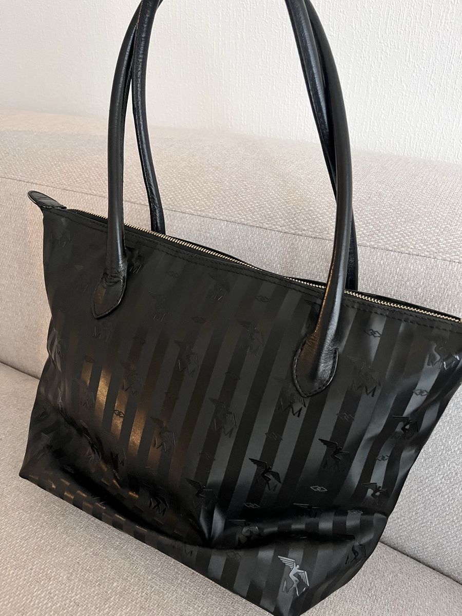 Maison Mollerus Taschen für Damen: Maison Mollerus Handbag Black Logo Pattern  – Gebraucht aus Lausanne von Danash 3
