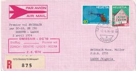 Erstflug Swissair DC-10 Genève - Lagos 1974, nur 80 Stk. !