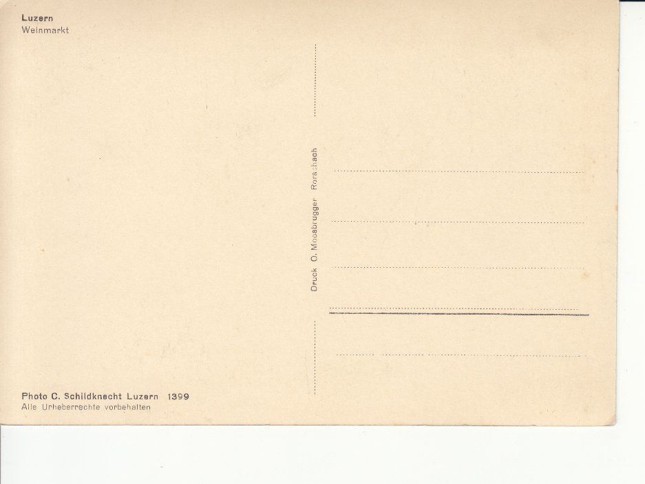 Cartoline postali: Luzern Weinmarkt ca. 1940 – Usato da Bürglen TG venduto da StampGraf 1