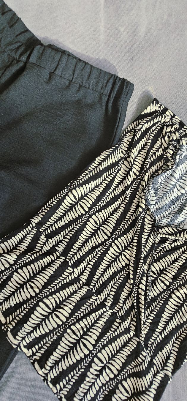 Lascana Lotti di vestiti: Summer Set: Black  Pants & Patterned Top - Size M/l – Usato da Rorschach venduto da Alles_9.90 1