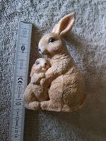 Süsse Hasenmutter mit Kind, Dekoration für Ostern, neuwertig