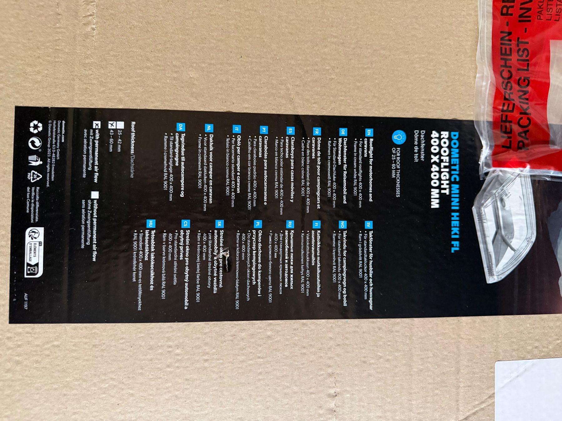 Dometic Fenster: Dometic Mini Heki FL 40x40 – Neu und originalverpackt aus Boppelsen von ColdZero 1