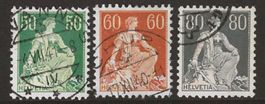 1940 : Helvetia Nr. 113y, 140y + 141y : KP 850.--
