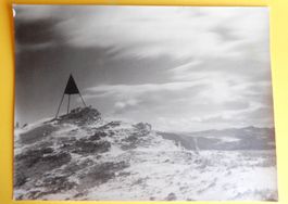Alte Schwarzweissfotografie, Berglandschaft - Ort unbekannt